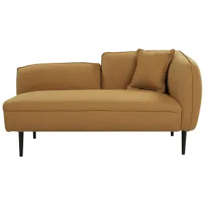 Right Hand Boucle Chaise Lounge Mustard CHEVANNES