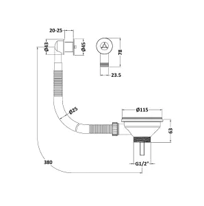 795mm - Double Bowl Fireclay Butler Kitchen Sink -  Tap Hole, Weir & Waste