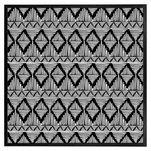 Geometric line pattern (Picutre Frame) / 20x20" / White