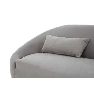 Interiors By Premier Stylish Grey Linen Sofa, Contemporary Seater Sofa For Livingroom, Comfortable Mid Century Sofa For Bedroom