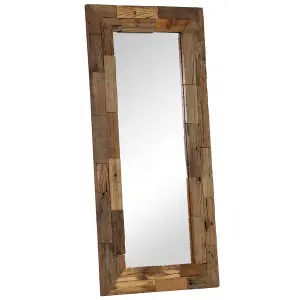 Berkfield Mirror Solid Reclaimed Wood 50x110 cm