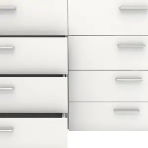 Otho 8 Drawers Chest White