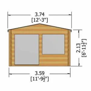 Hale 28 mm Log Cabin 12 x 12 Feet