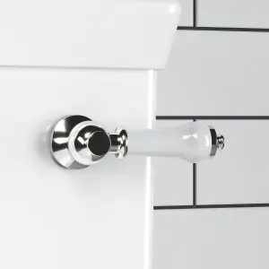 ENKI Chrome Traditional Ceramic Toilet Lever