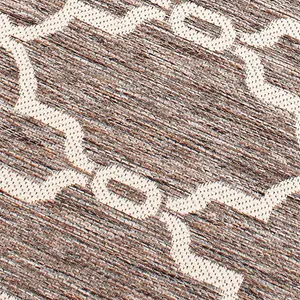 Natural Outdoor Rug, Geometric Stain-Resistant Rug For Patio Garden Balcony, Modern Outdoor Area Rug-80cm X 150cm