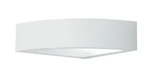 Luminosa MYKONOS Plaster Wall Light White 20.5x20.5x7cm