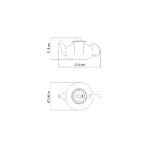 Tramontina 1ml Glass No Pattern Teapot