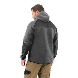 Site Suter Grey & black Men's Hooded sweatshirt Large