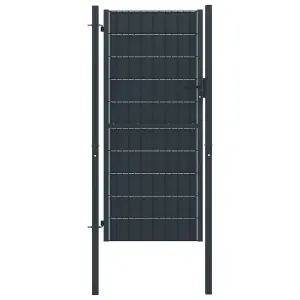 Berkfield Fence Gate PVC and Steel 100x164 cm Anthracite