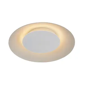 Lucide Foskal Modern Flush Ceiling Light 34.5cm- LED - 1x12W 2700K - White