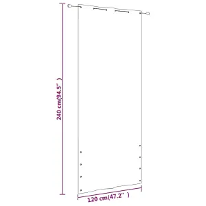 Berkfield Balcony Screen Terrecotta 120x240 cm Oxford Fabric