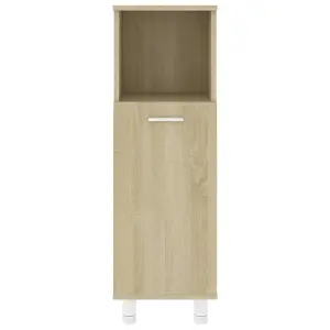 Berkfield Bathroom Cabinet Sonoma Oak 30x30x95 cm Engineered Wood