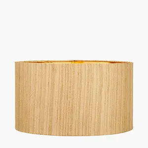 Gold Slubbed Faux Silk Gold Lined Cylinder Lampshade