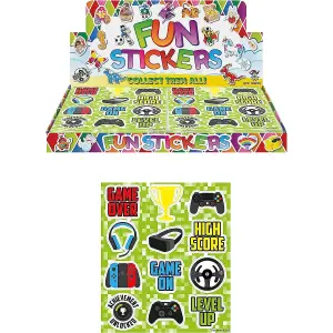 Game Over Sticker Sheet (Pack of 12) Multicoloured (One Size)