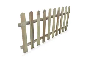 Blooma Liao wooden Autoclave Wooden Picket fence (W)1.8m (H)0.8m