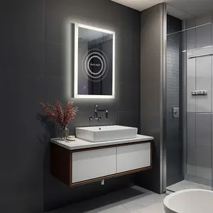 500x700mm LED Illuminated Bathroom Mirror Cool White with Touch Sensor & Demister Pad