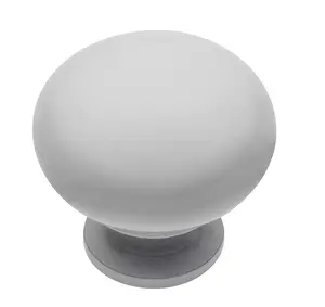 Kitchen Cupboard Cabinet Door Drawer Round Knob Handle Bergamo by GTV White