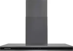 Russell Hobbs RHGCH903DS 90cm Midnight Collection T-Shaped Chimney Cooker Hood, Dark Steel