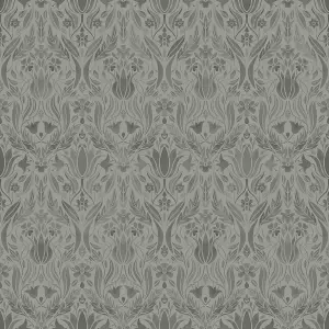 Galerie Blomstermala Grey Floral Collage Smooth Wallpaper