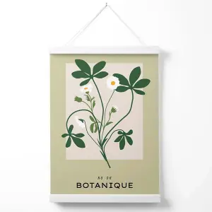 Green and Beige Wildflower Flower Market Simplicity Poster with Hanger / 33cm / White