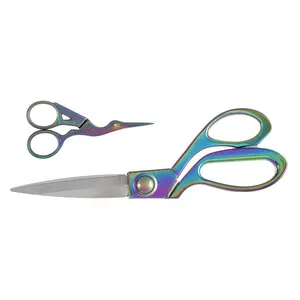 Scissors: Gift Set: Dressmaking (20cm) and Embroidery (9.5cm): Rainbow