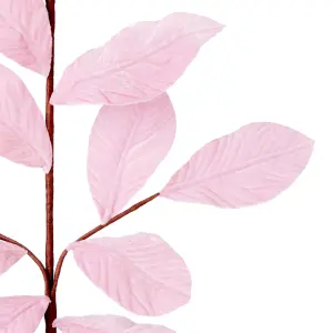 Premier Decorations Limited Pink Velvet Leaf Stem