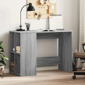 Berkfield Desk Grey Sonoma 102x50x75 cm Engineered Wood