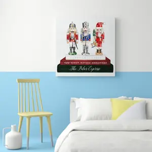 Holiday Nutcracker Books - Wrapped Canvas Painting 109 cm H x 109 cm W x 4 cm D