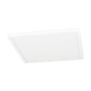 Eglo Rovito-Z Square White Plastic Smart Control Colour Changing LED Ceiling Light, (L) 29.5cm