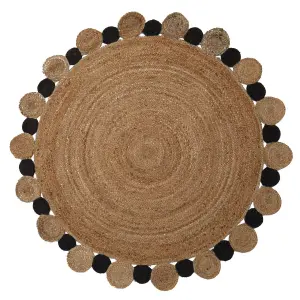 Bosie By Premier Demir Large Natural and Black Jute Rug