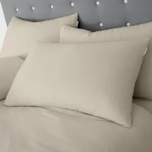 Brushed Cotton Standard Pillowcase Pair Cream