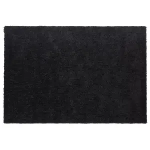 Shaggy Area Rug 140 x 200 cm Black DEMRE