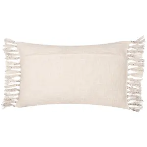 Yard Sono Ink Abstract Fringed Feather Rich Cushion