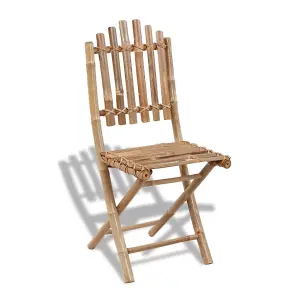 Berkfield Folding Garden Chairs 2 pcs Bamboo