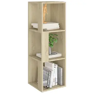 Berkfield Corner Cabinet Sonoma Oak 33x33x100 cm Engineered Wood