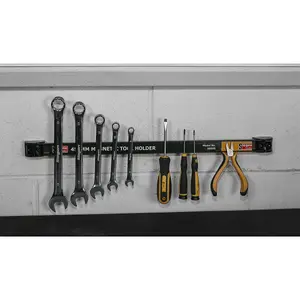 450mm Magnetic Tool Holder Bracket for Screwdrivers and Spanners - Wall Mounted Organizer