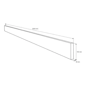 GoodHome Berberis Matt Wood effect Laminate Kitchen Upstand (L)3000mm