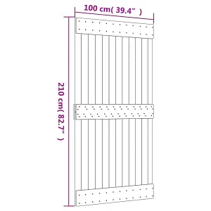 Berkfield Door NARVIK 100x210 cm Solid Wood Pine