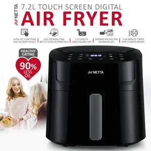 NETTA 7.2L Digital Air Fryer with 60 Minute Timer - 1800W