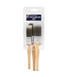 Fleetwood Synthetic Tech Paint Brush Set - 3 Pack