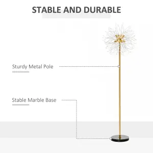 HOMCOM Modern Floor Lamp with Dandelion-like Lampshade for Bedroom