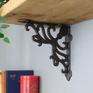 Oakcrafts - Pair of Antique Cast Iron Octopus Shelf Brackets - 180mm x 180mm