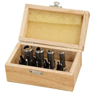 8 Piece Wood Plug / Drill Cutter Set in Wooden Case (Neilsen CT0488)