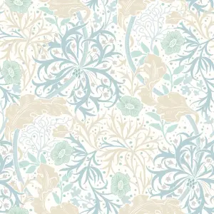 Hoopla Walls Seaweed Garden Soft Blue Smooth Matt Wallpaper