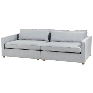 3 Seater Fabric Sofa Grey VINSTRA