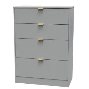 Nashville Ready assembled Grey 4 Drawer Chest (H)1063mm (W)766mm (D)395mm