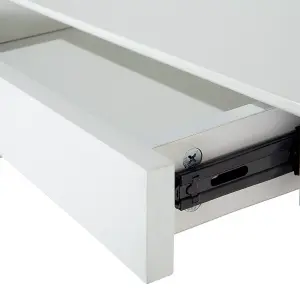 Home Office Desk with Storage White SHESLAY