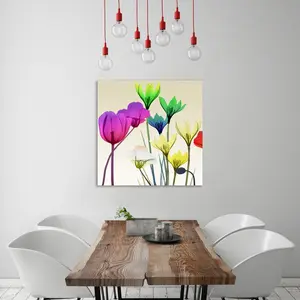 Floral Calm Pop Mate - Wrapped Canvas Print 30 cm H x 30 cm W