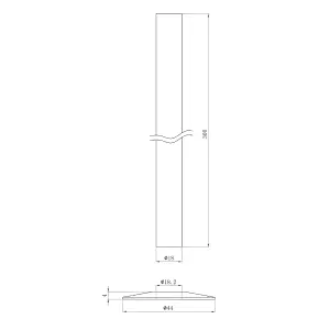 300mm Brushed Brass Radiator Pipe Cover & Floor Plate