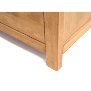 Lugo 2 Drawer Bedside Table Brass Drop Handle